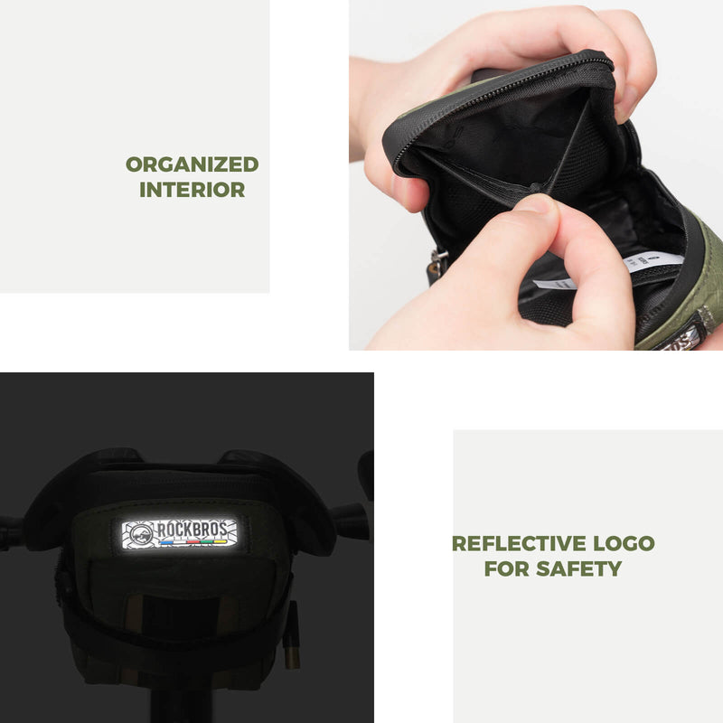 ROAD TO SKY Recycled Tire Mini Bike Saddle Bag - 0.4L-4