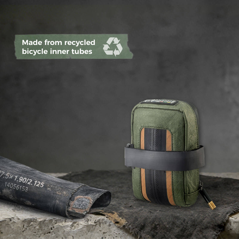 ROAD TO SKY Recycled Tire Mini Bike Saddle Bag - 0.4L-2