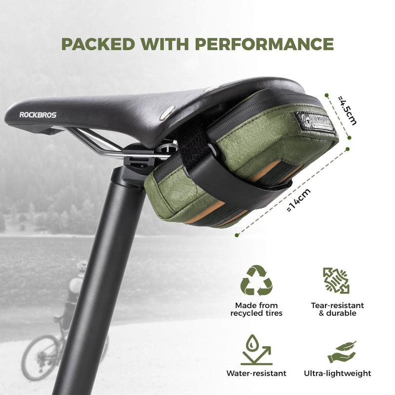 ROAD TO SKY Recycled Tire Mini Bike Saddle Bag - 0.4L-5