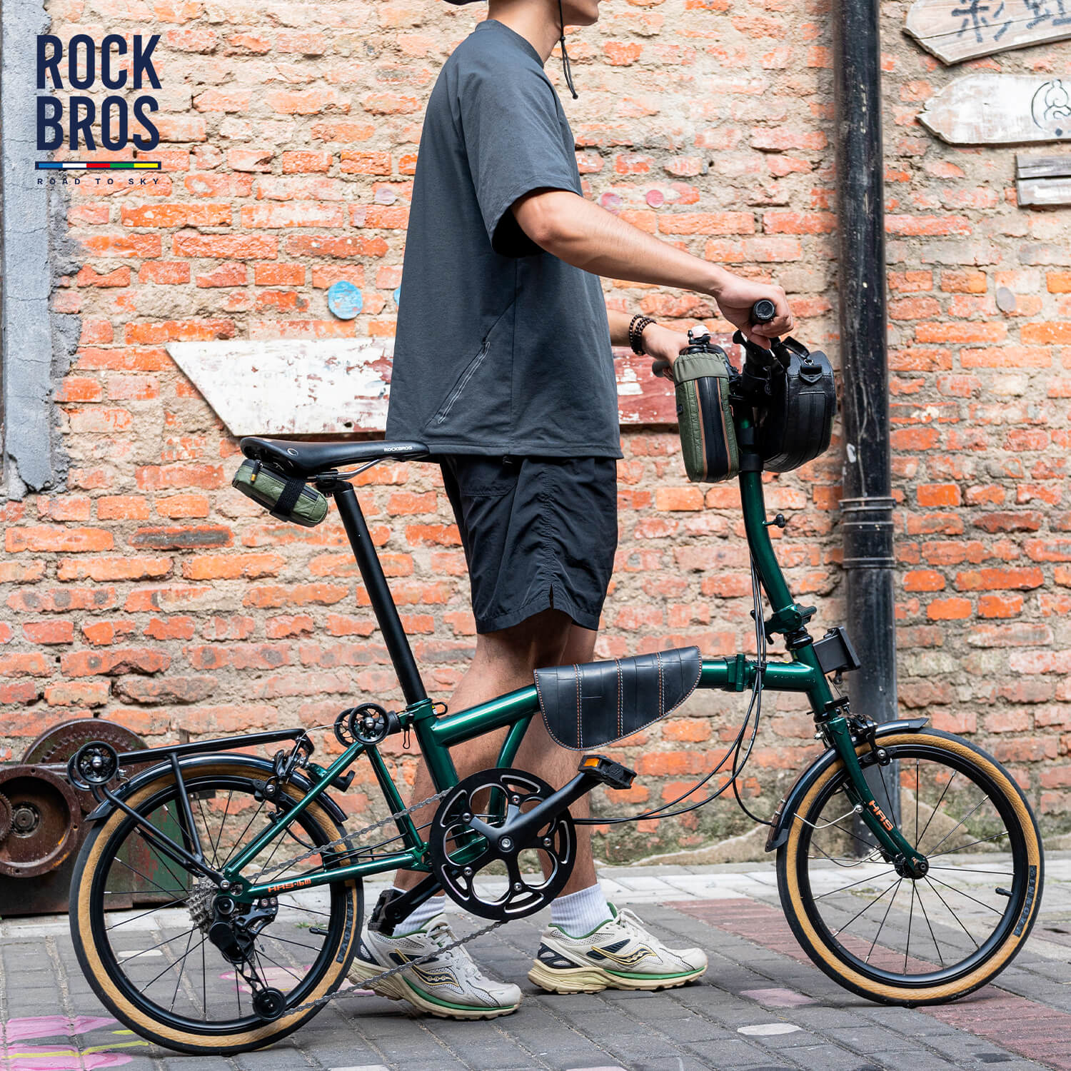 ROAD TO SKY Recycled Tire Bike Frame Bag - 0.5L-9