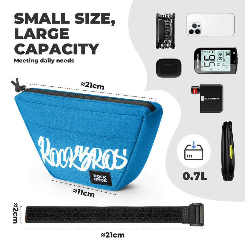 FlashRide Sketch Trapezoid Bike Handlebar Bag - 0.7L-6
