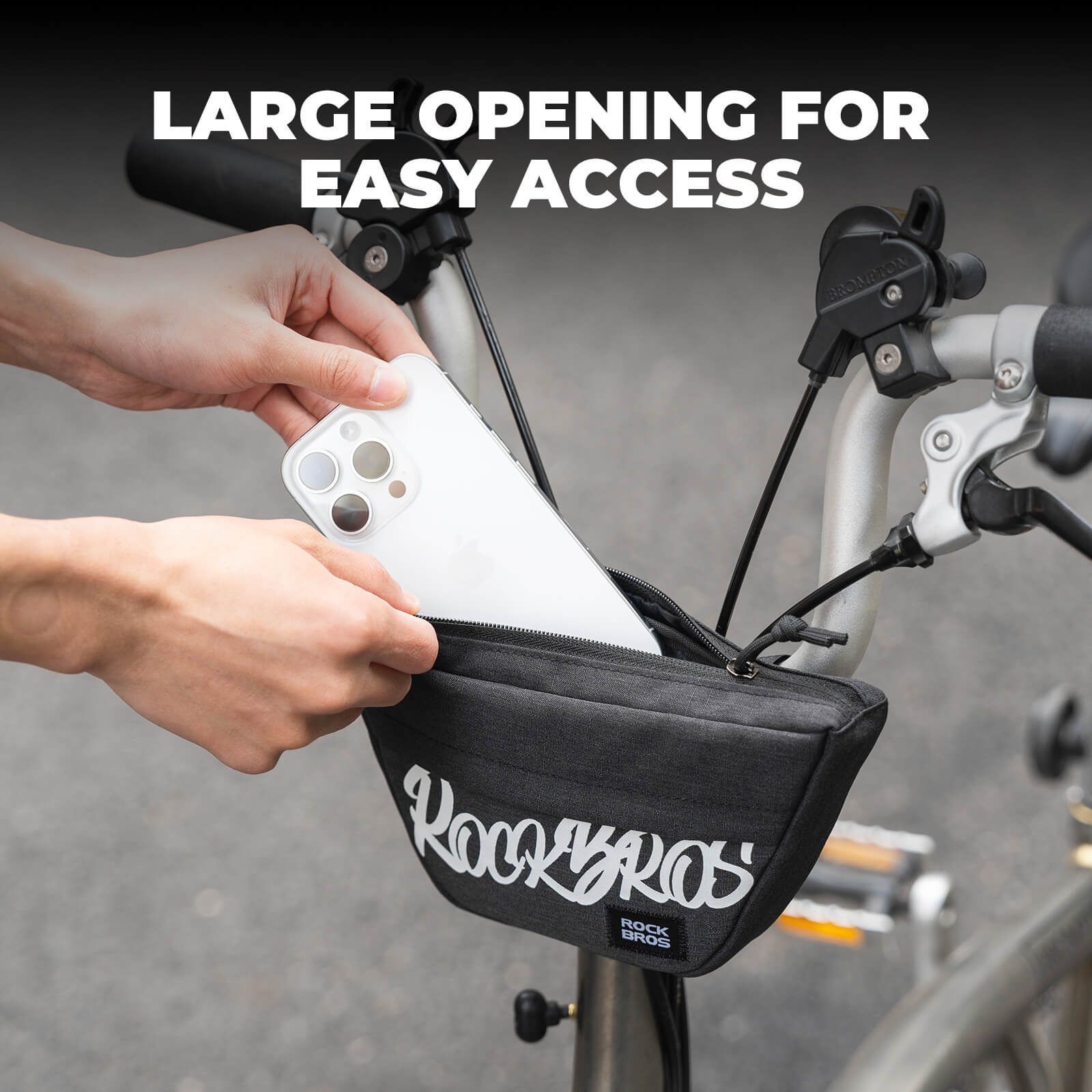 FlashRide Sketch Trapezoid Bike Handlebar Bag - 0.7L-4