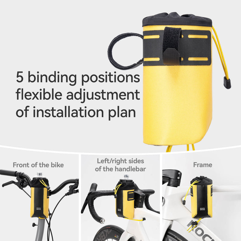 AS-162 100% Waterproof Bike Handlebar Bottle Bag-7