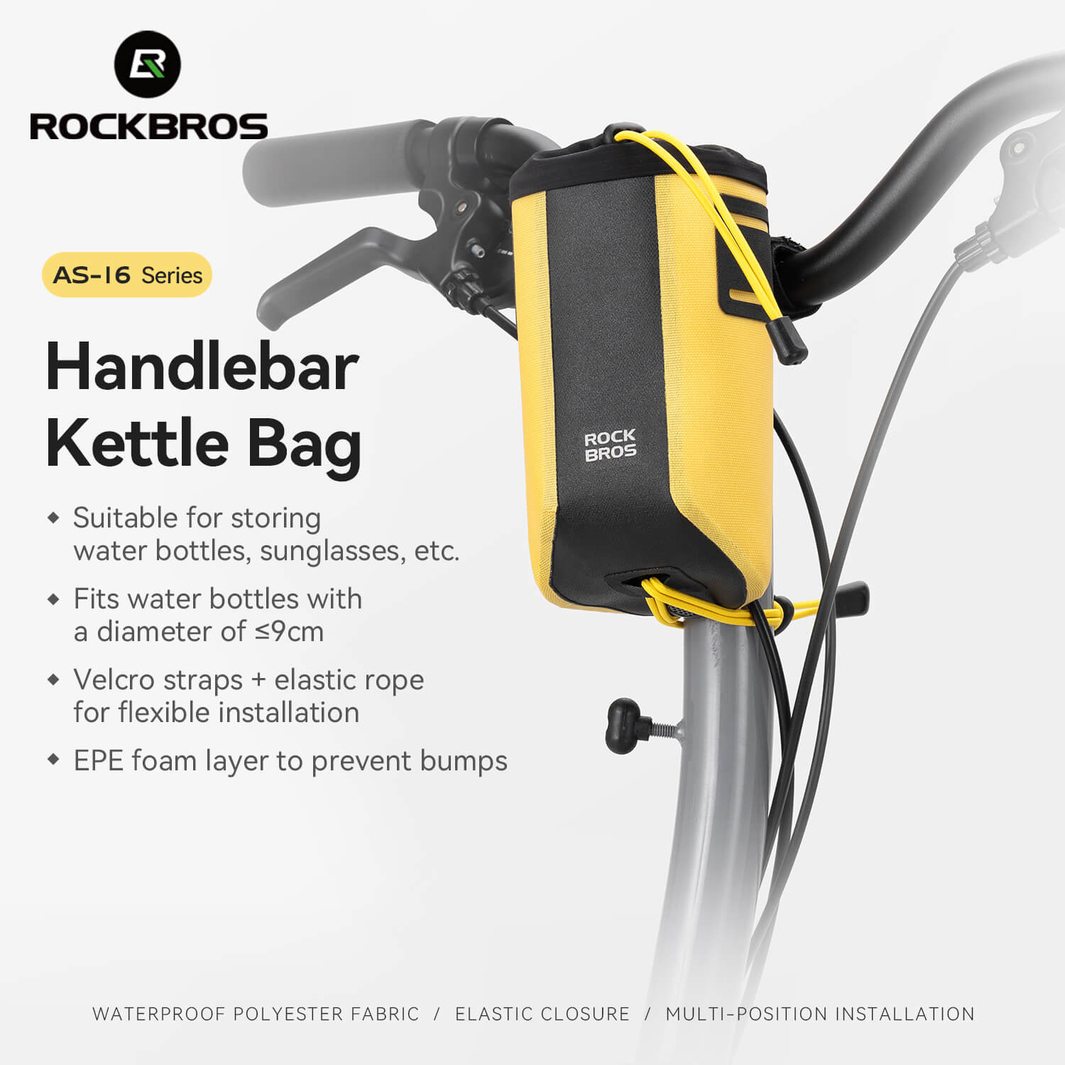 AS-162 100% Waterproof Bike Handlebar Bottle Bag-2