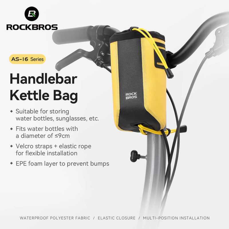 AS-162 100% Waterproof Bike Handlebar Bottle Bag-2