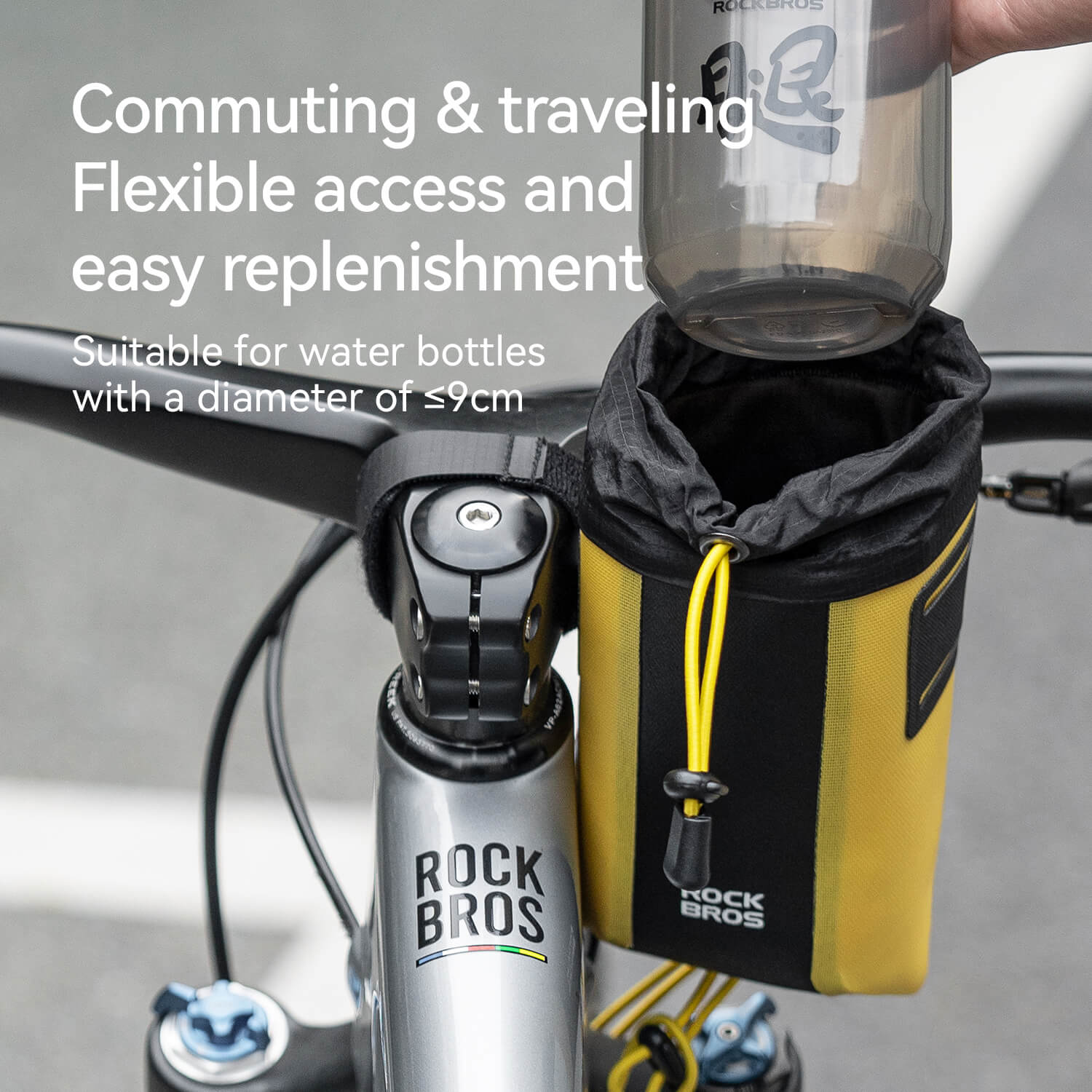 AS-162 100% Waterproof Bike Handlebar Bottle Bag-3