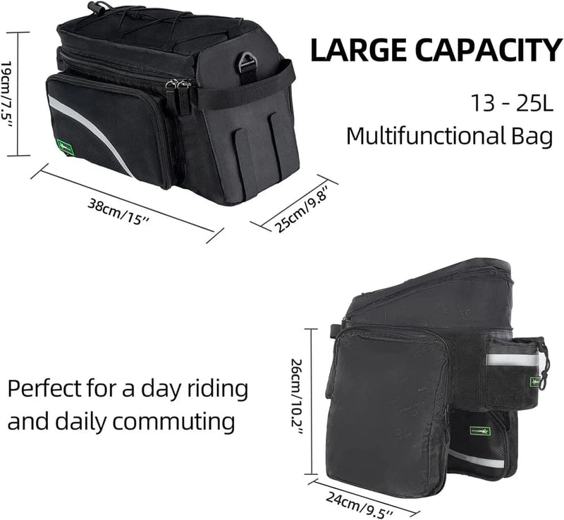 Large Capacity Durable Bike Trunk Bag 13L–25L-2