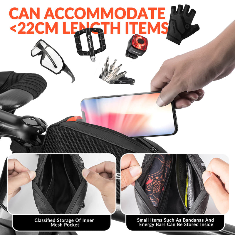 Top Tube Bike Bag with Side Drawstring - 1L-3