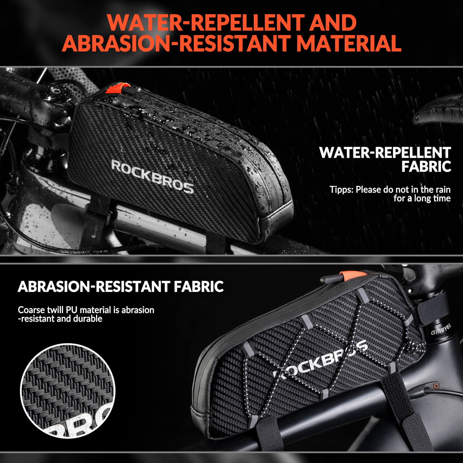 Top Tube Bike Bag with Side Drawstring - 1L-6