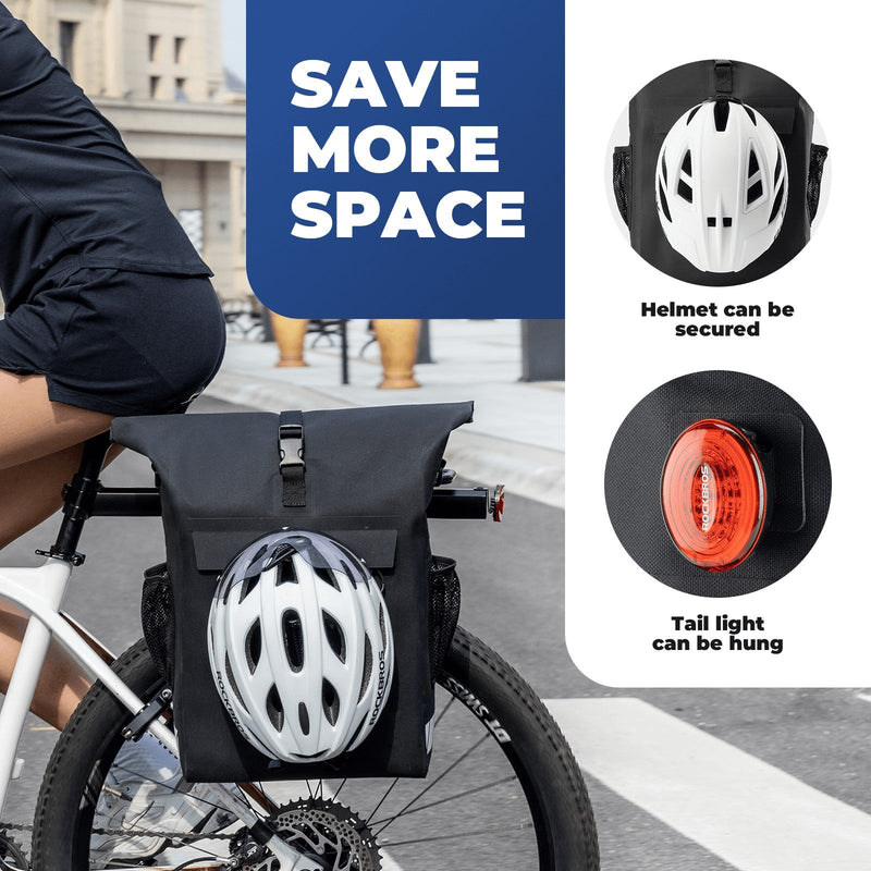 2-in-1 Bicycle Rear Rack Bag Backpack - 18L-5