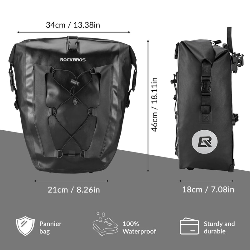 Waterproof Bike Pannier - 27L-7