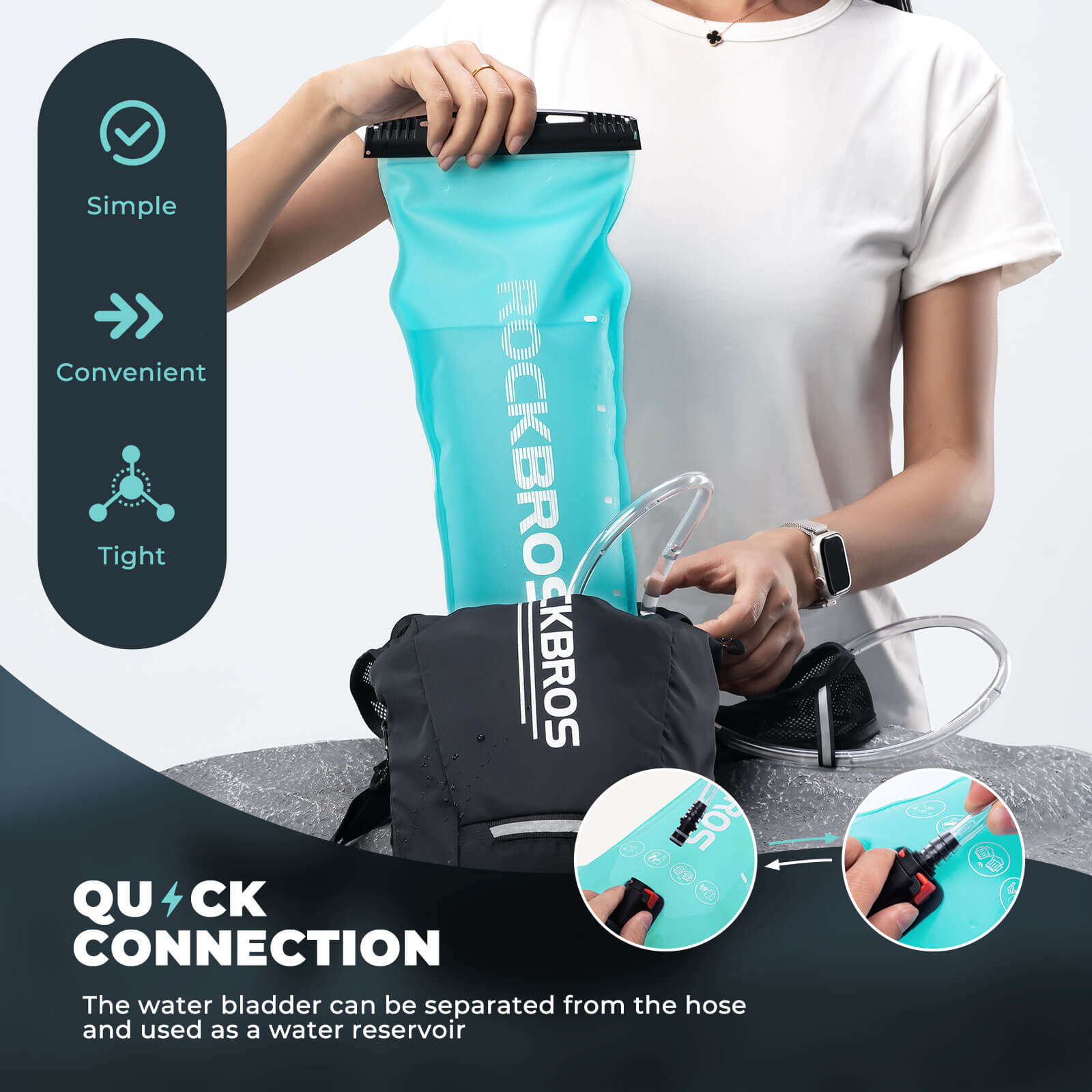 2L Hydration Bladder for Hiking, Running & Cycling-3