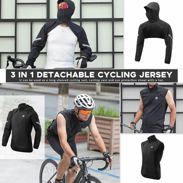 Unisex 3-in-1 Detachable Cycling Jacket-3