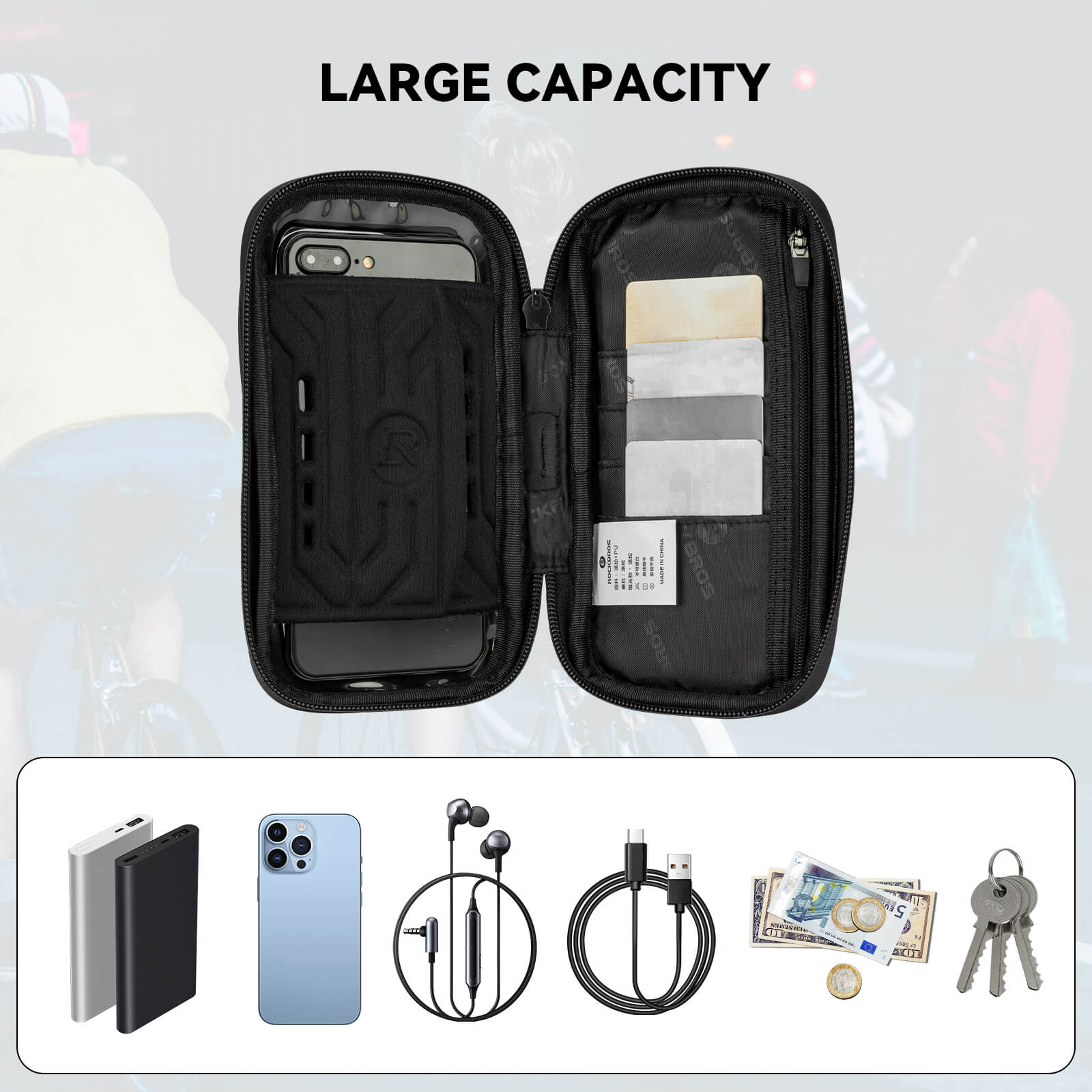 360° Rotating Bike Phone Mount Bag-10
