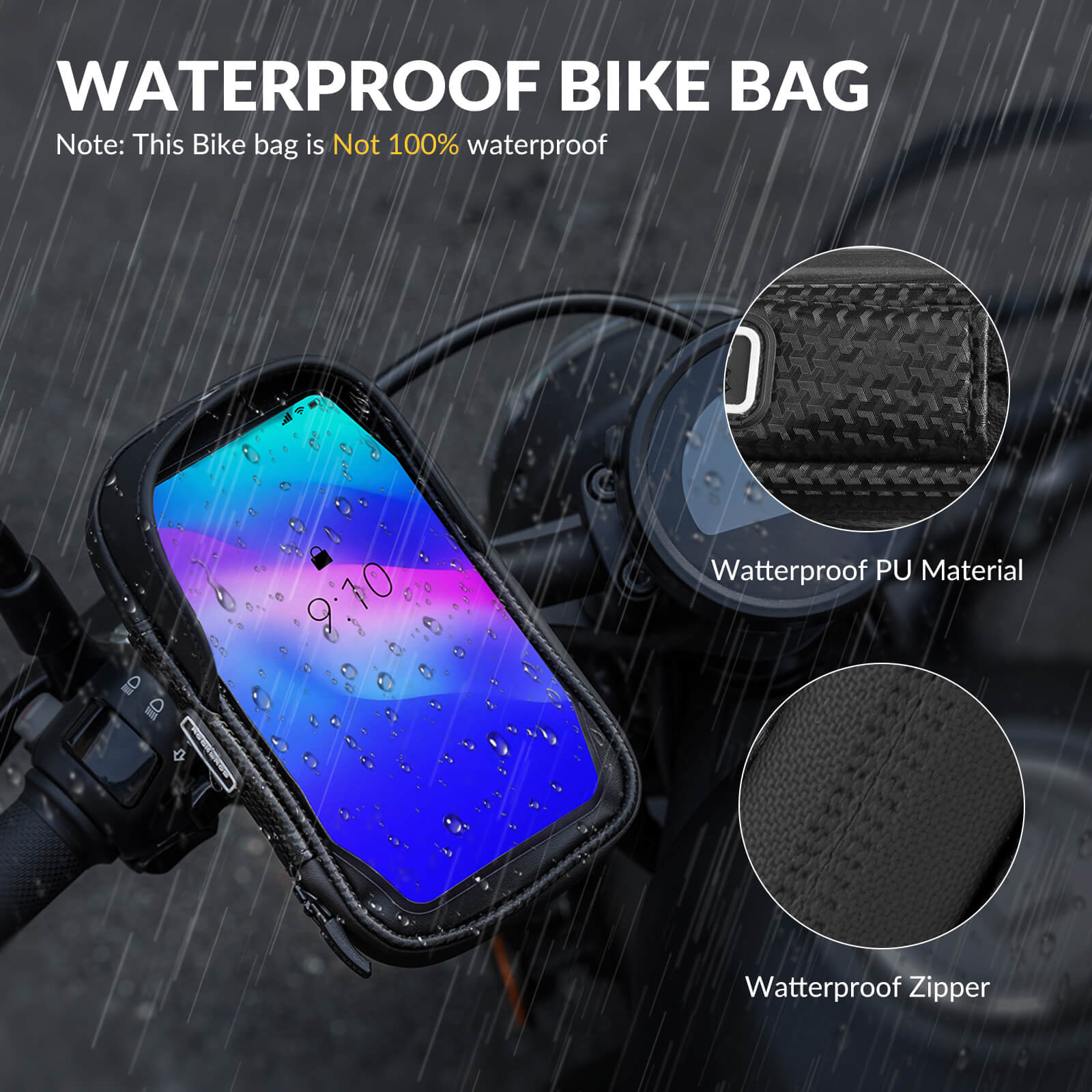 360° Rotating Bike Phone Mount Bag-5