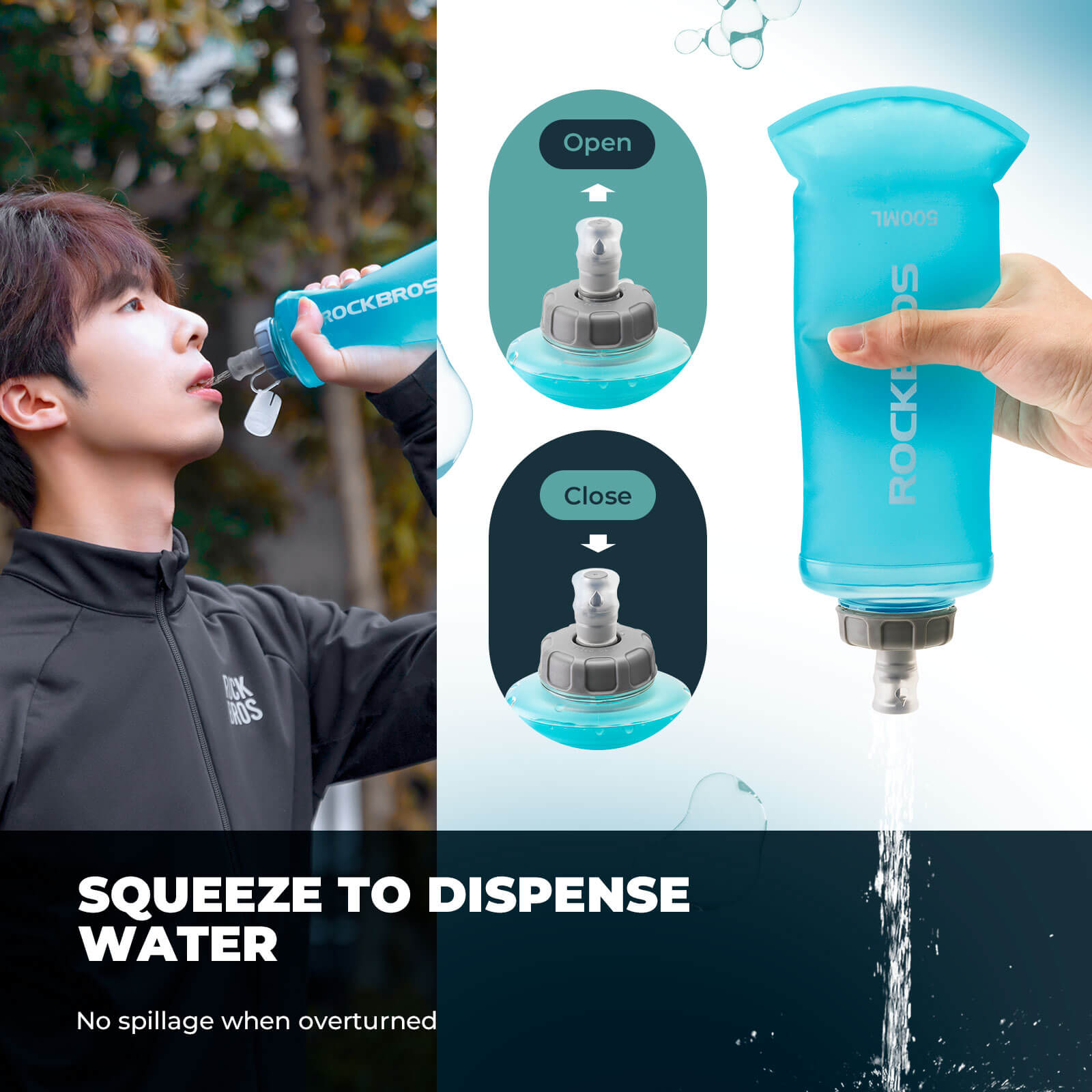 500ml Collapsible Water Bottle for Outdoor Use-4