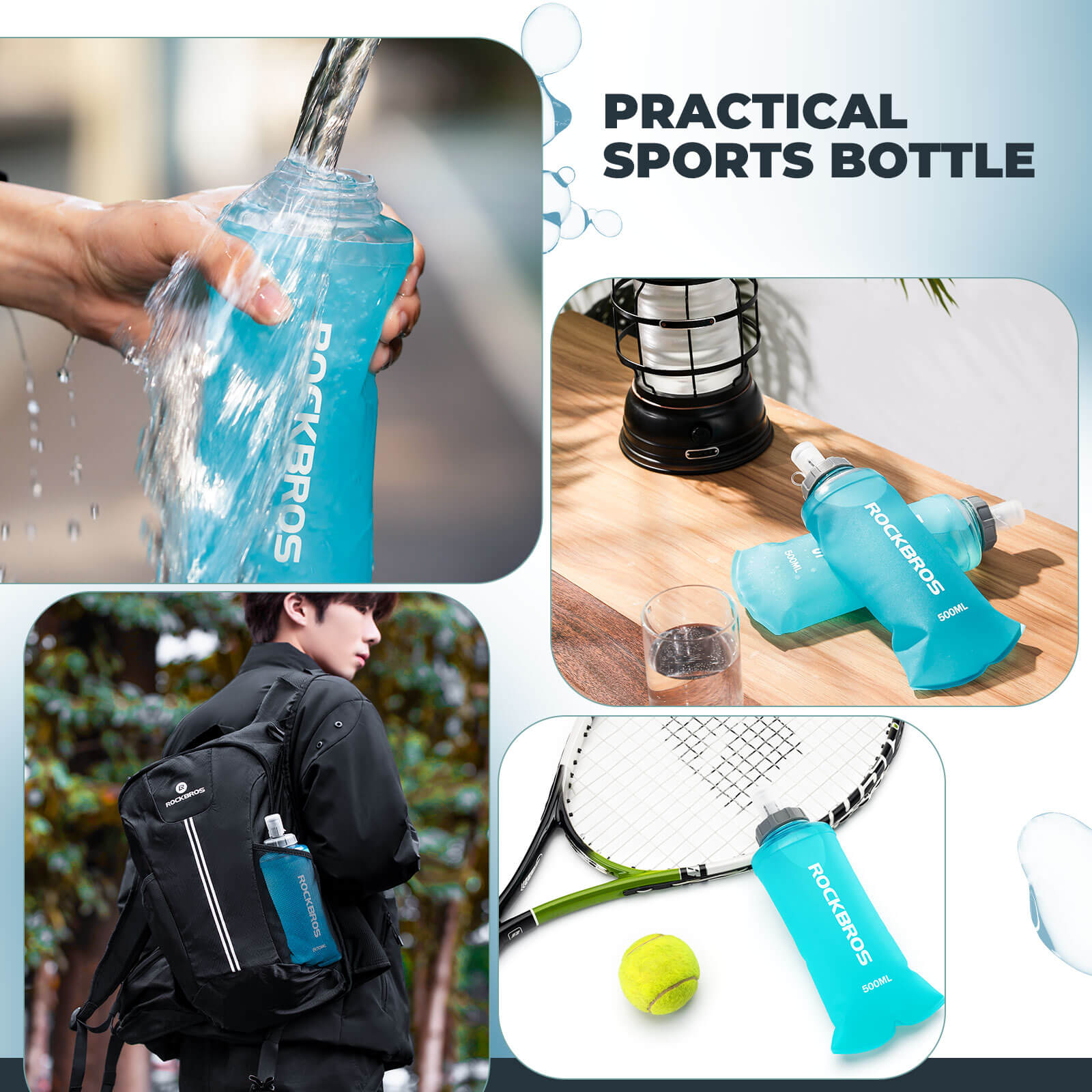 500ml Collapsible Water Bottle for Outdoor Use-6