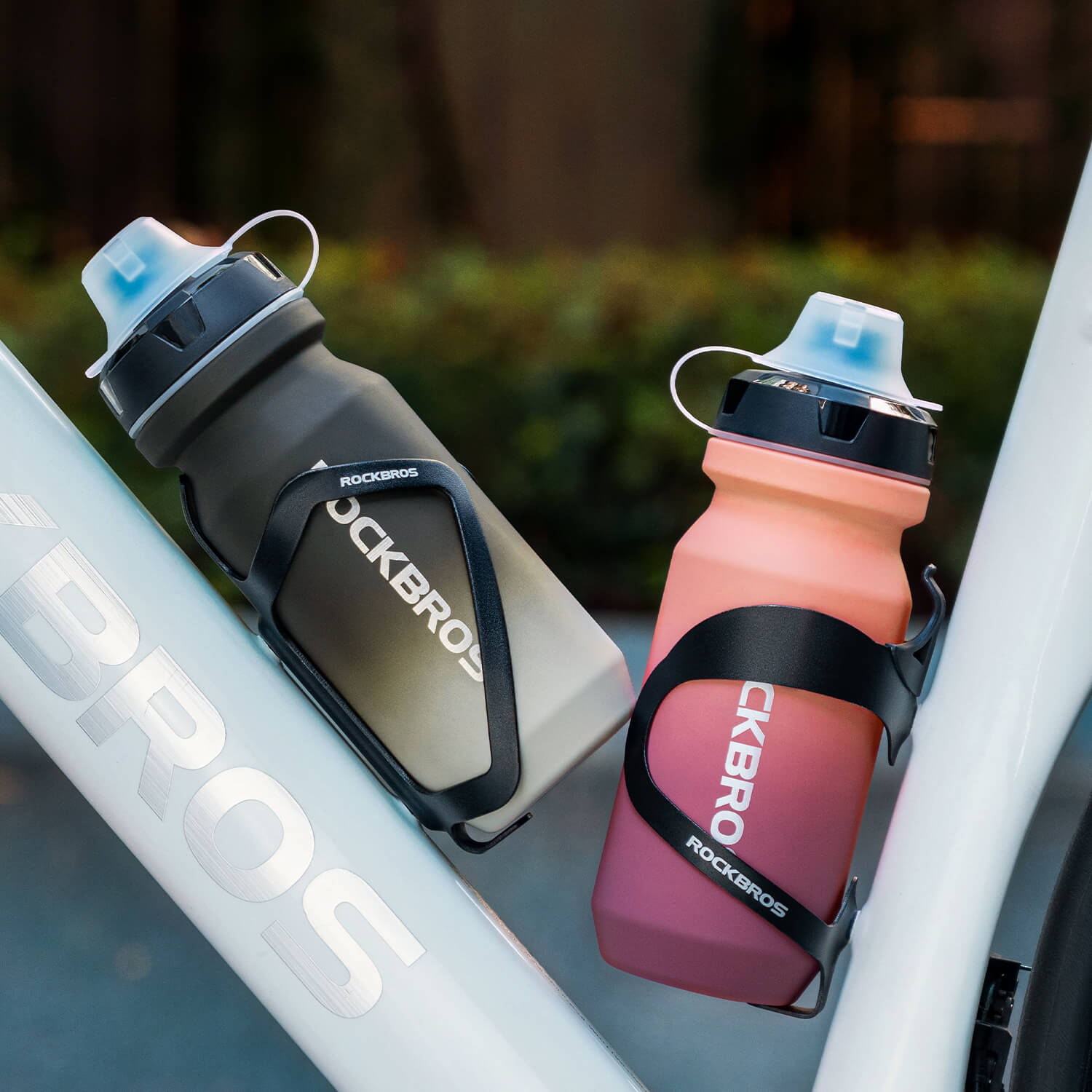 Bike Water Bottle with Soft-Touch Grip & Pull-Top Lid - 600/750ml-18