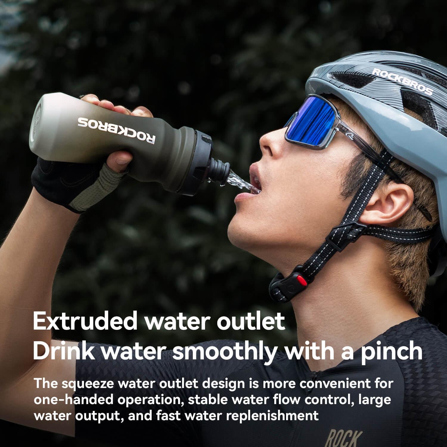 Bike Water Bottle with Soft-Touch Grip & Pull-Top Lid - 600/750ml-13