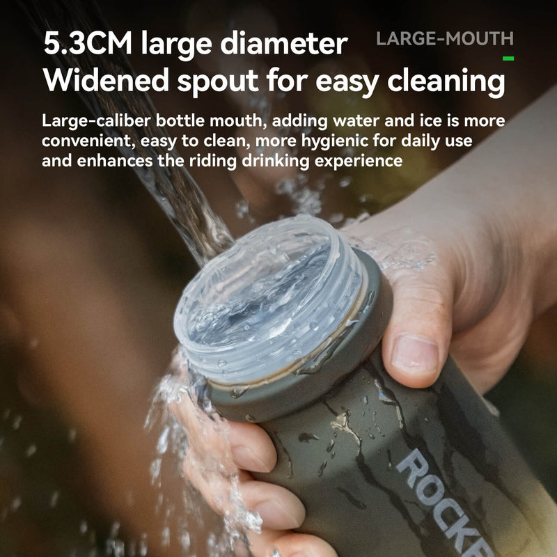Bike Water Bottle with Soft-Touch Grip & Pull-Top Lid - 600/750ml-10