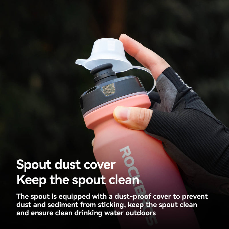 Bike Water Bottle with Soft-Touch Grip & Pull-Top Lid - 600/750ml-12