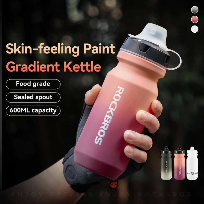 Bike Water Bottle with Soft-Touch Grip & Pull-Top Lid - 600/750ml-6