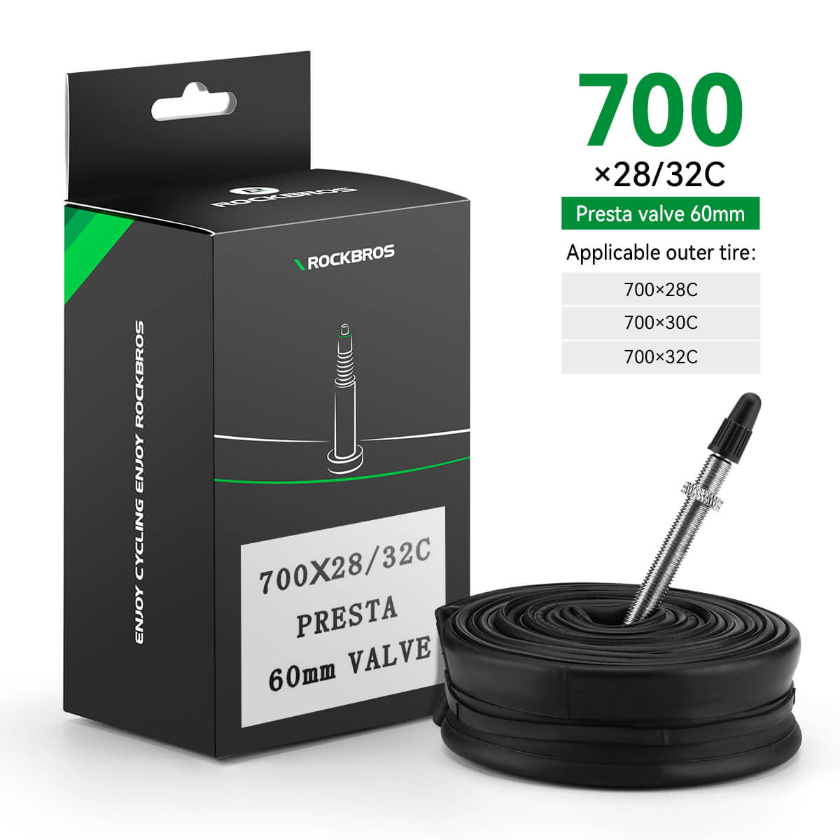 700C Road Bike Inner Tube 23–35C Presta & Schrader Valve