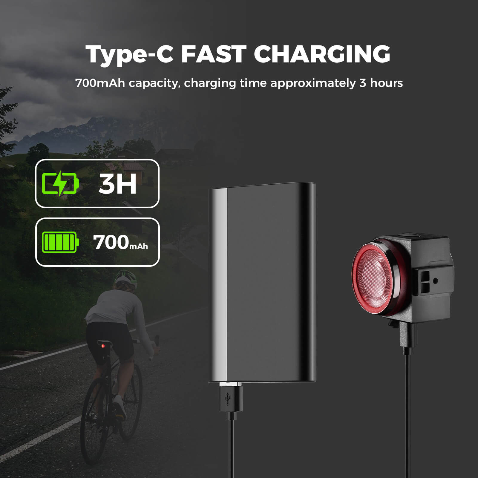 A8Pro Electronic Tail Light with Built-In Horn-3