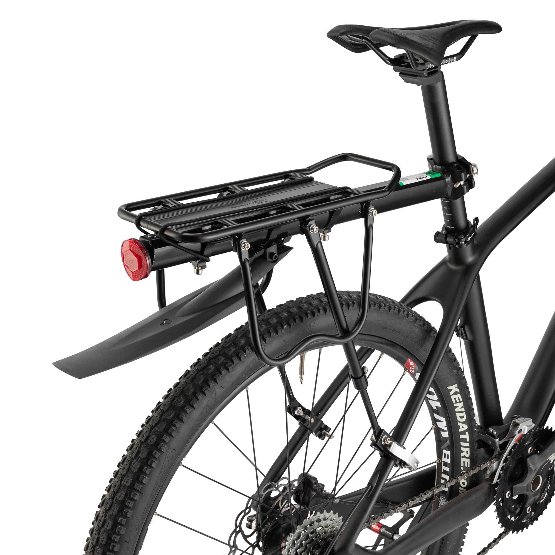 Rear Bicycle Cargo Rack with Mudguard Tool-Free Quick Install-2