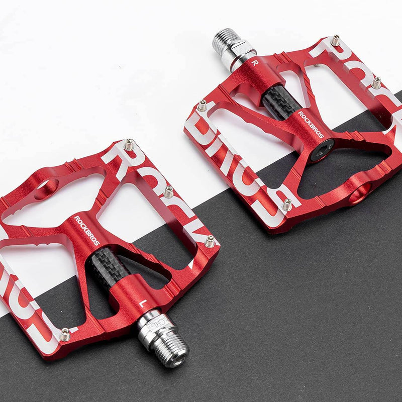 ROCKBROS Aluminum Bike Pedals Non-Slip 9/16 Platform MTB Pedals-4