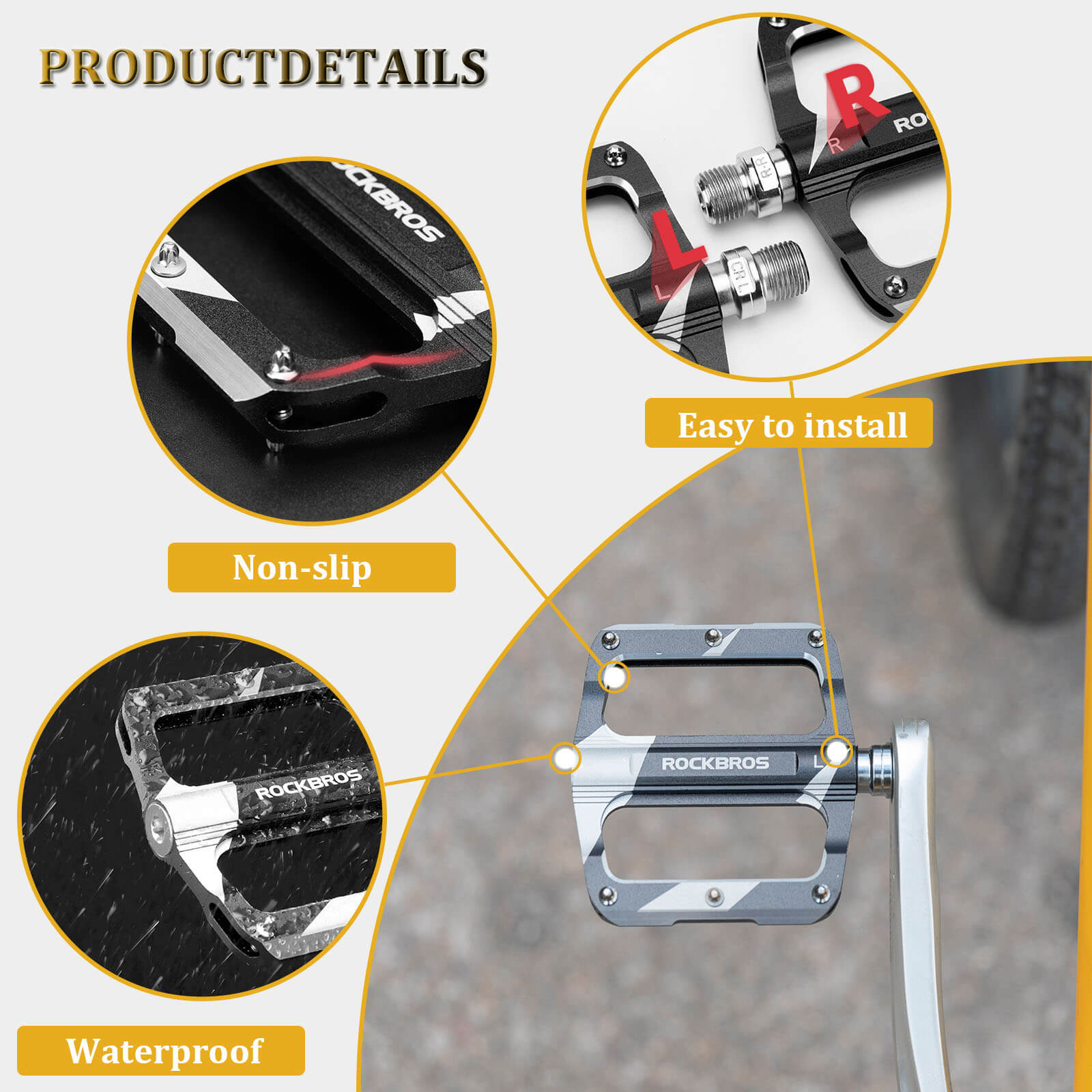 Aluminum Alloy Bearing Pedals - K306-5