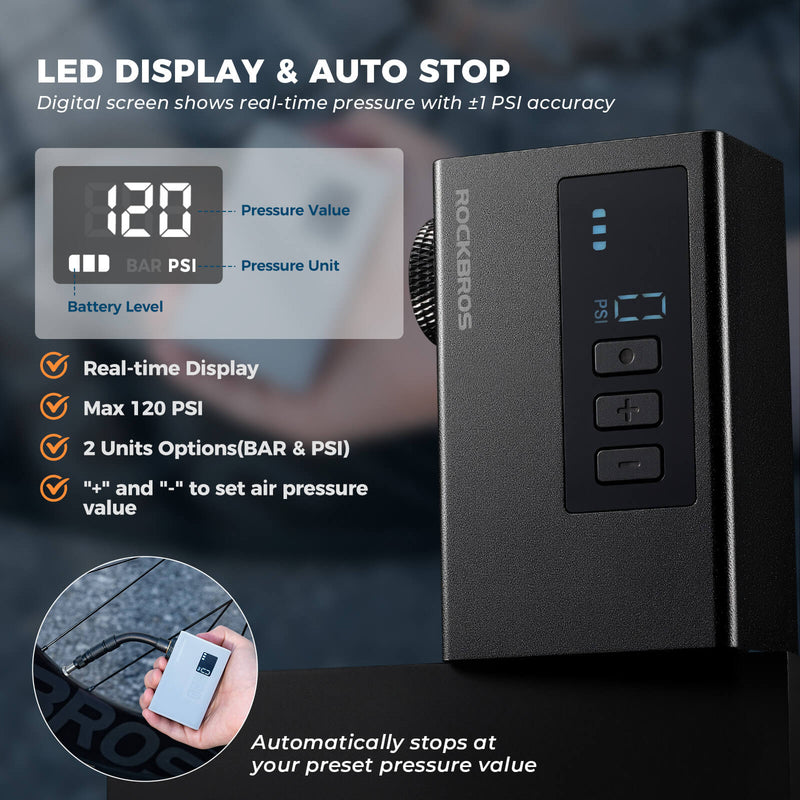 AS240 PRO Mini Electric Bike Pump-4