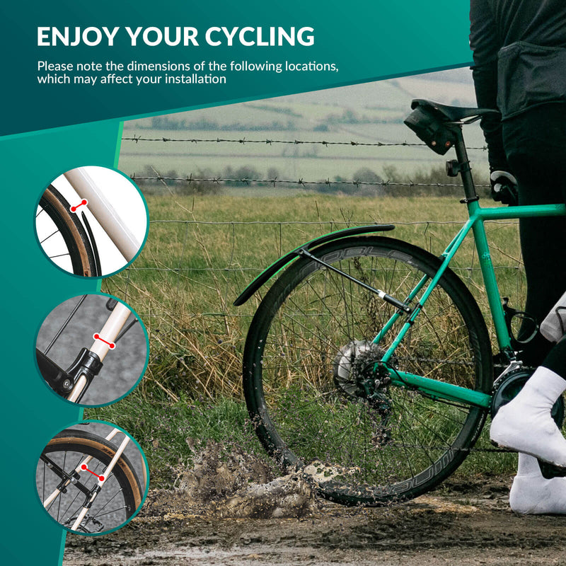 Bike Fenders for 700C Road Bikes – Quick-Release Mud Guards-8