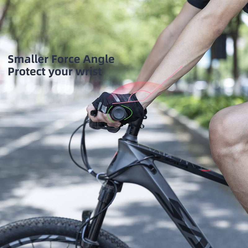 Bike Handle Grips with Double Lock-On Clamps – Aluminum Ends for MTB & BMX-17