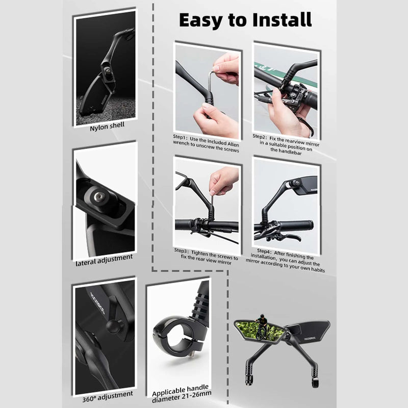 Adjustable Bike Handlebar Mirror-14