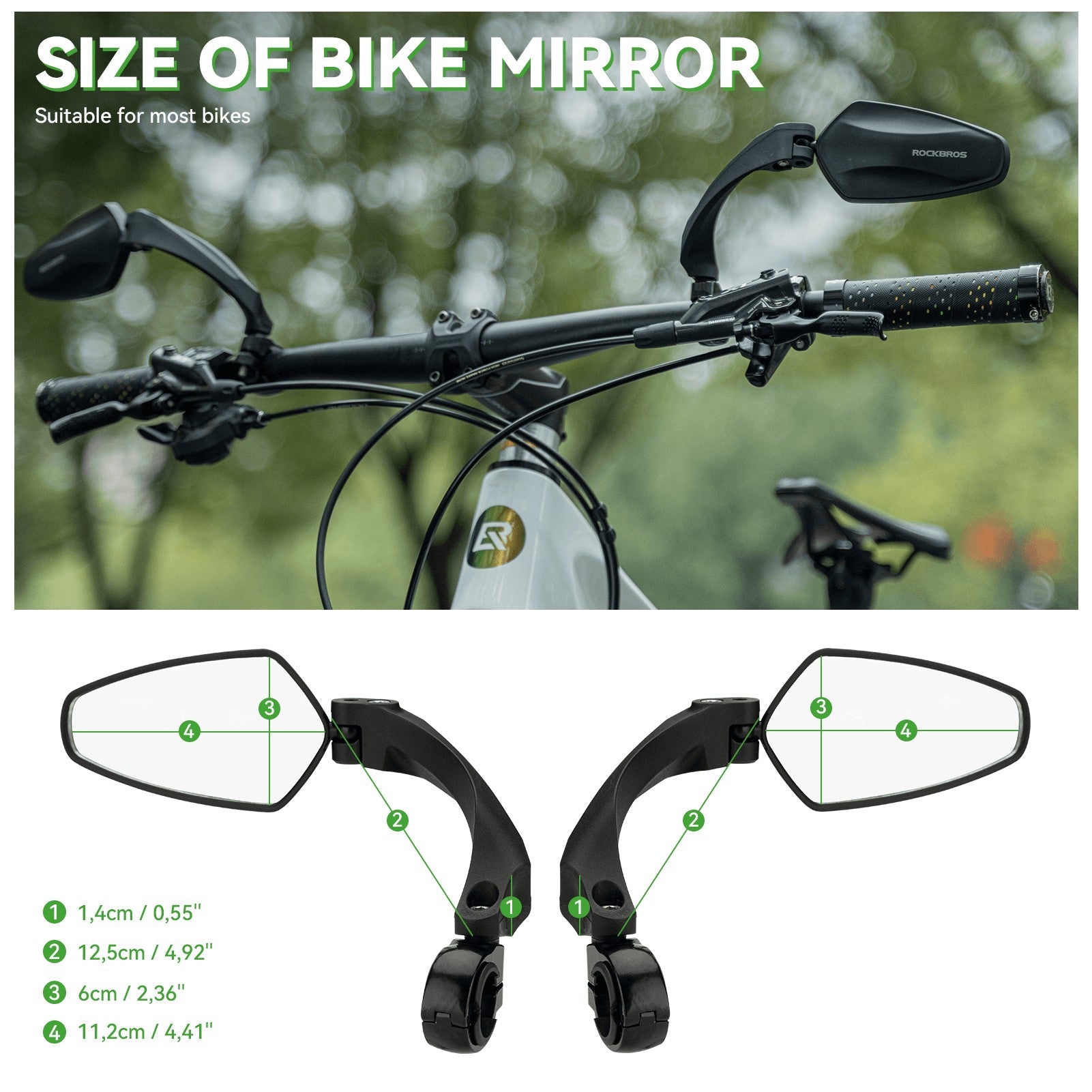 Bike Handlebar Rear View Mirror-16