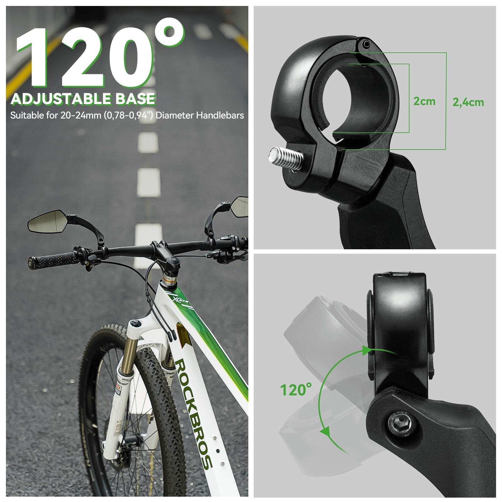 Bike Handlebar Rear View Mirror-17