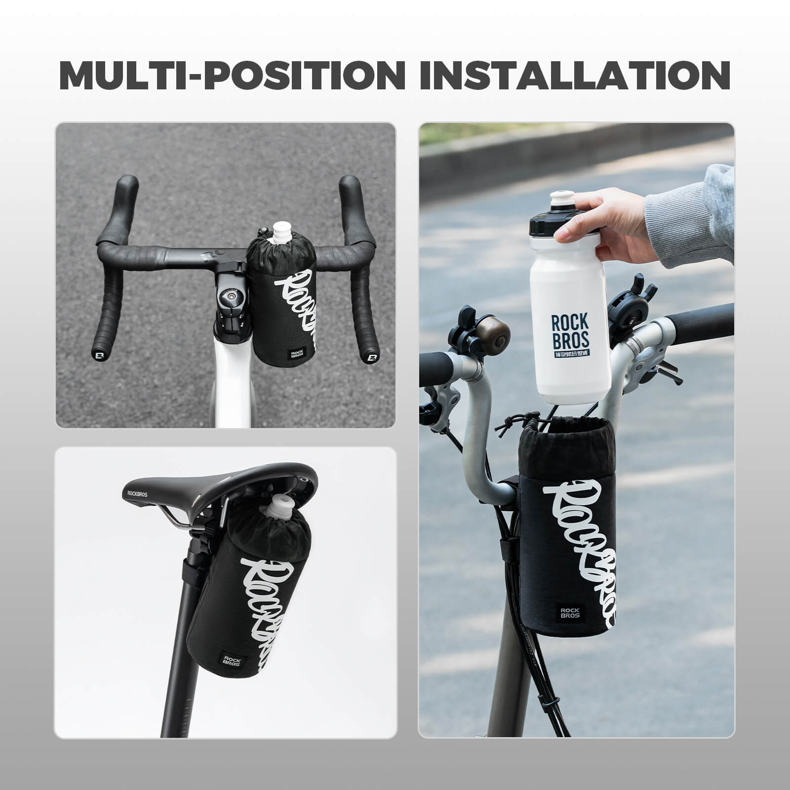 FlashRide Sketch Bike Handlebar Water Bottle Bag - 1L-17