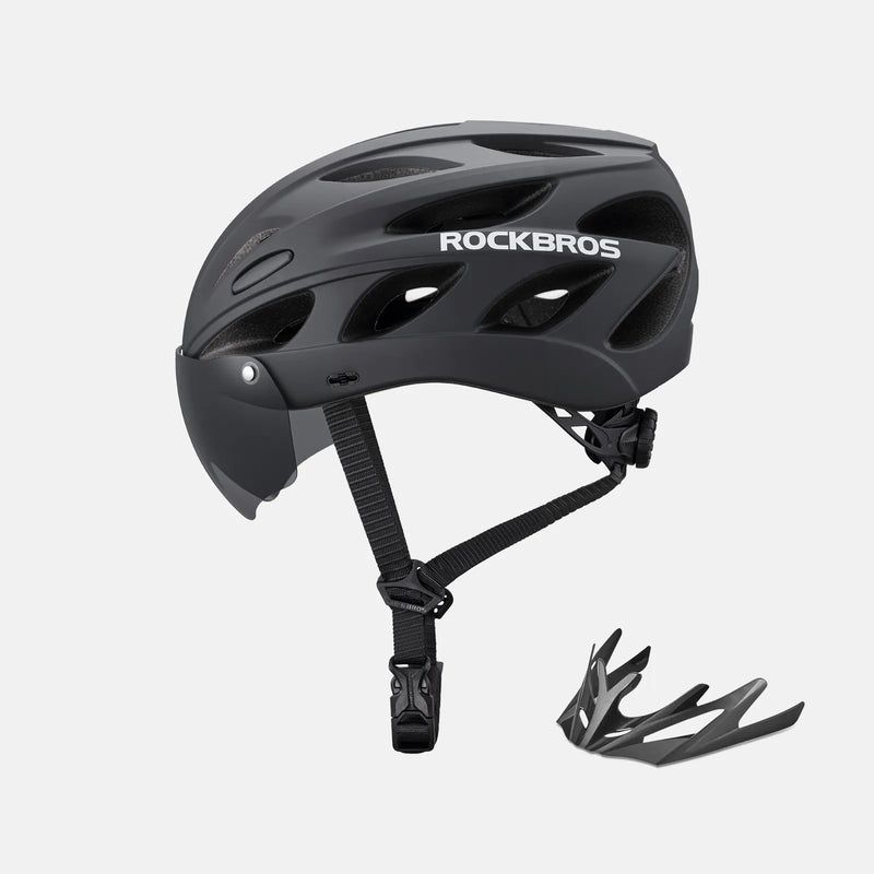 Pottier Bike Helmet with Visor and Goggles-9