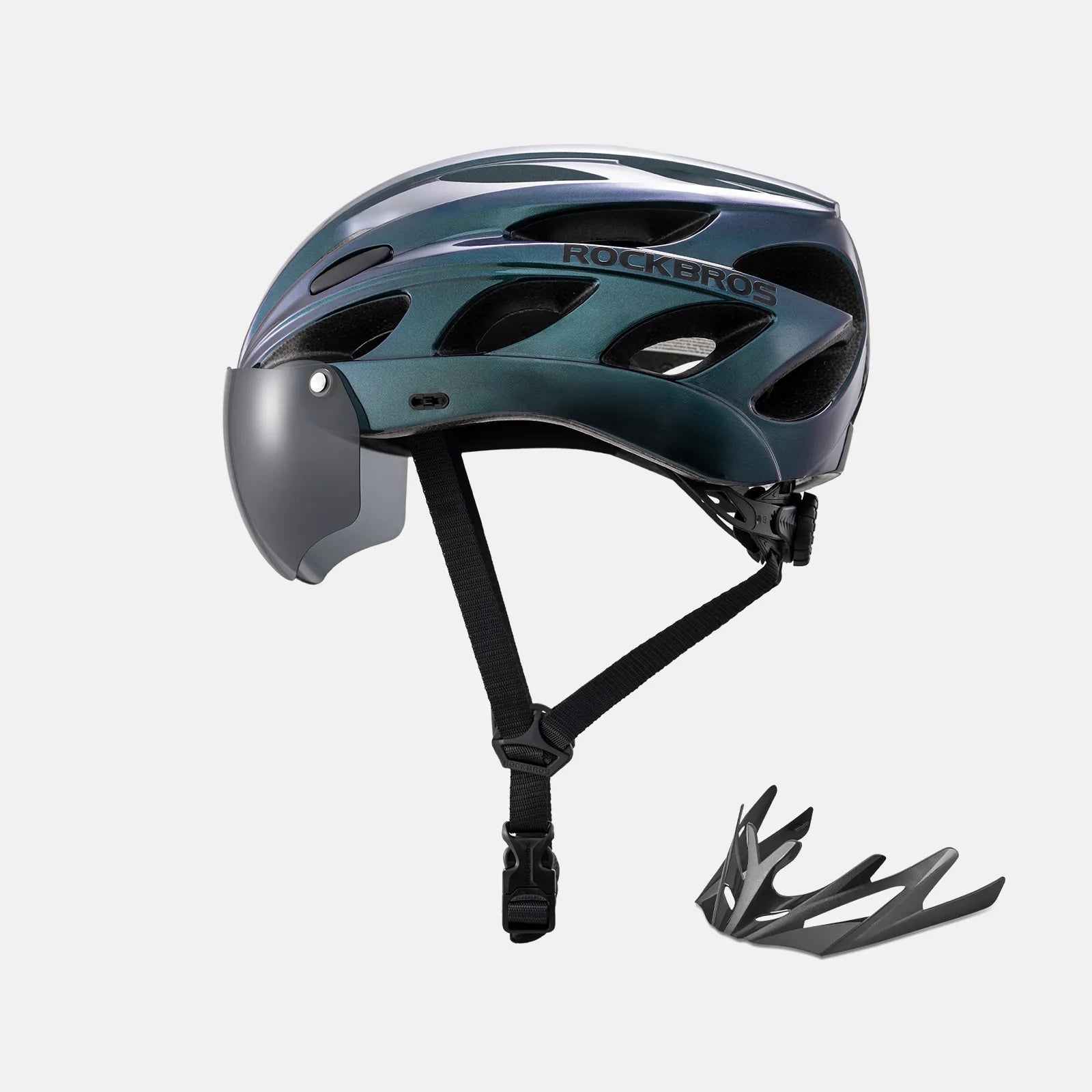Pottier Bike Helmet with Visor and Goggles-17