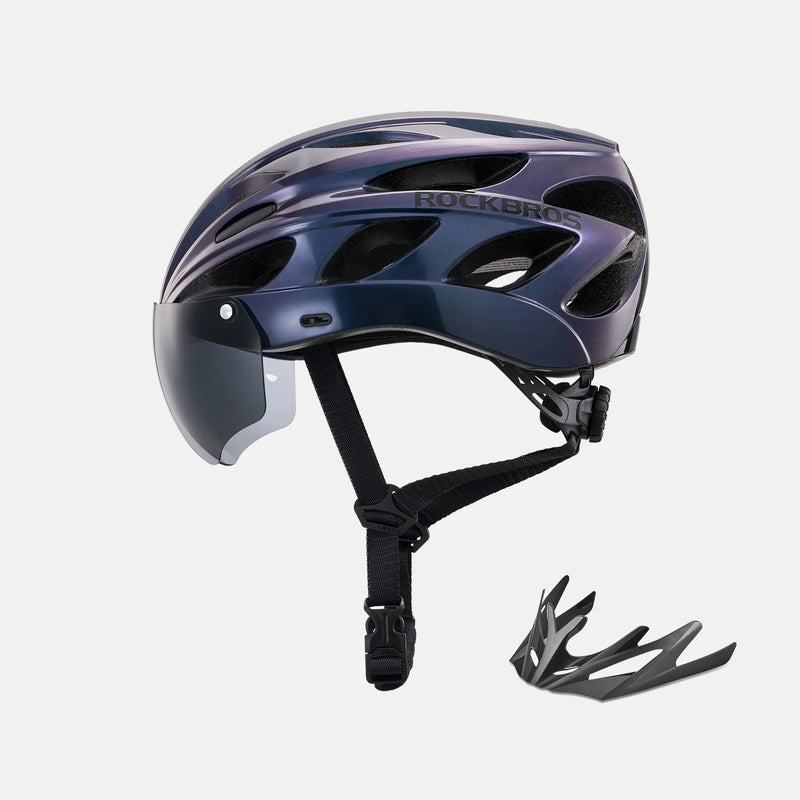 Pottier Bike Helmet with Visor and Goggles-25
