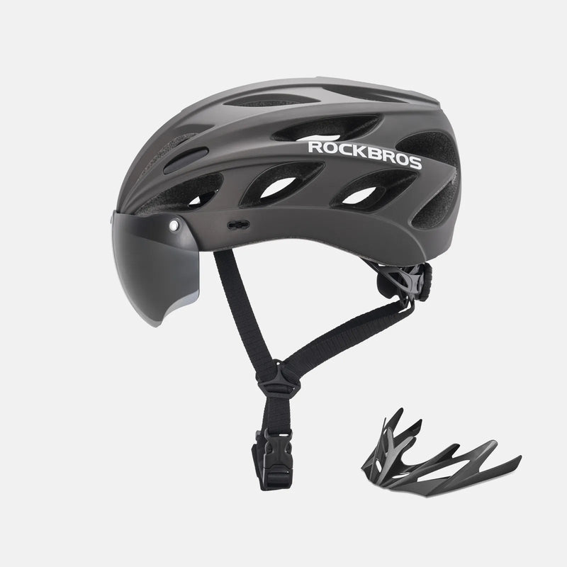 Pottier Bike Helmet with Visor and Goggles-1