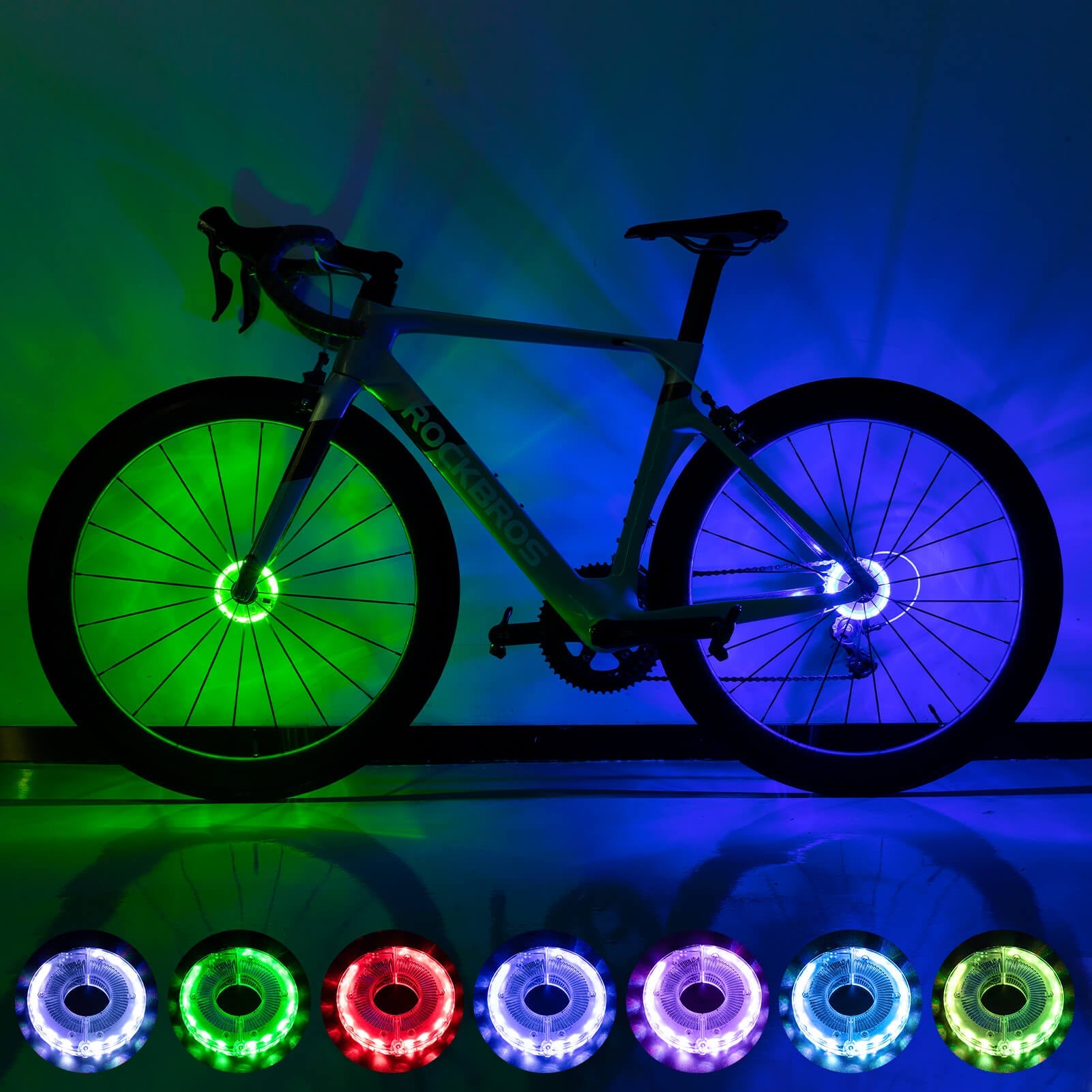 Multi Colored Bike Hub Light-2