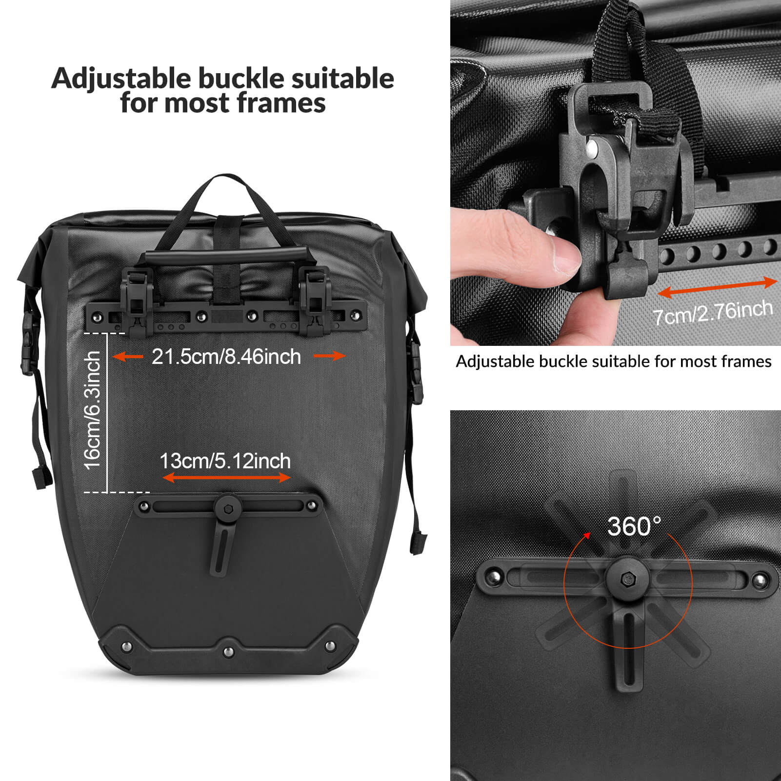 Waterproof Bike Pannier - 27L-10