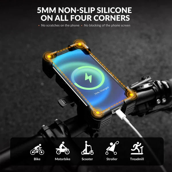 ROCKBROS Bike Phone Holder Mount Clamp 360 Rotatable Motorcycle Mount-7