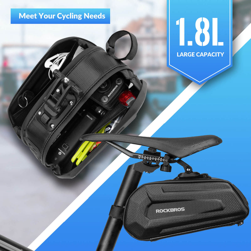 Bike Saddle Bag Hard Shell 1.7L-2