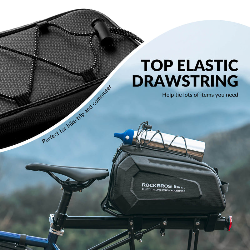 Hard Shell Bike Trunk Bag for Rear Rack - 9L-4