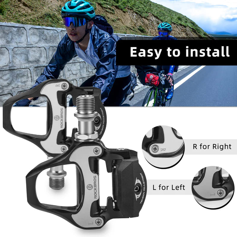 Black Aluminum Road Pedal (SPD-SL Compatible)-5