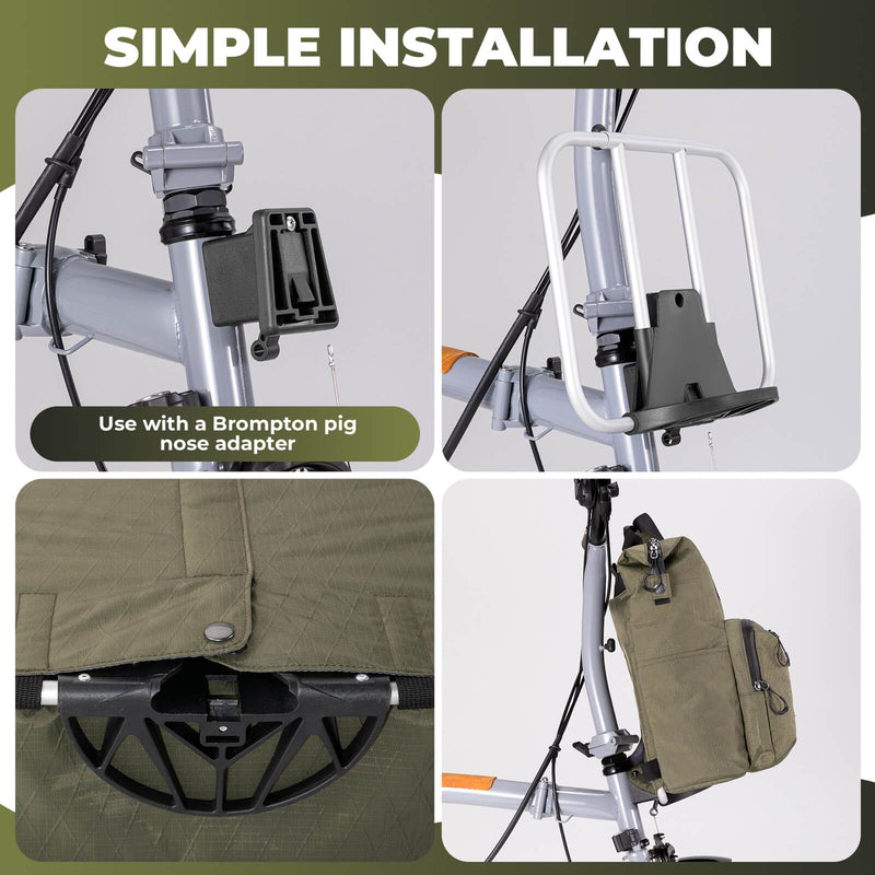 Folding Bike Handlebar Bag Backpack - 11.5L-8