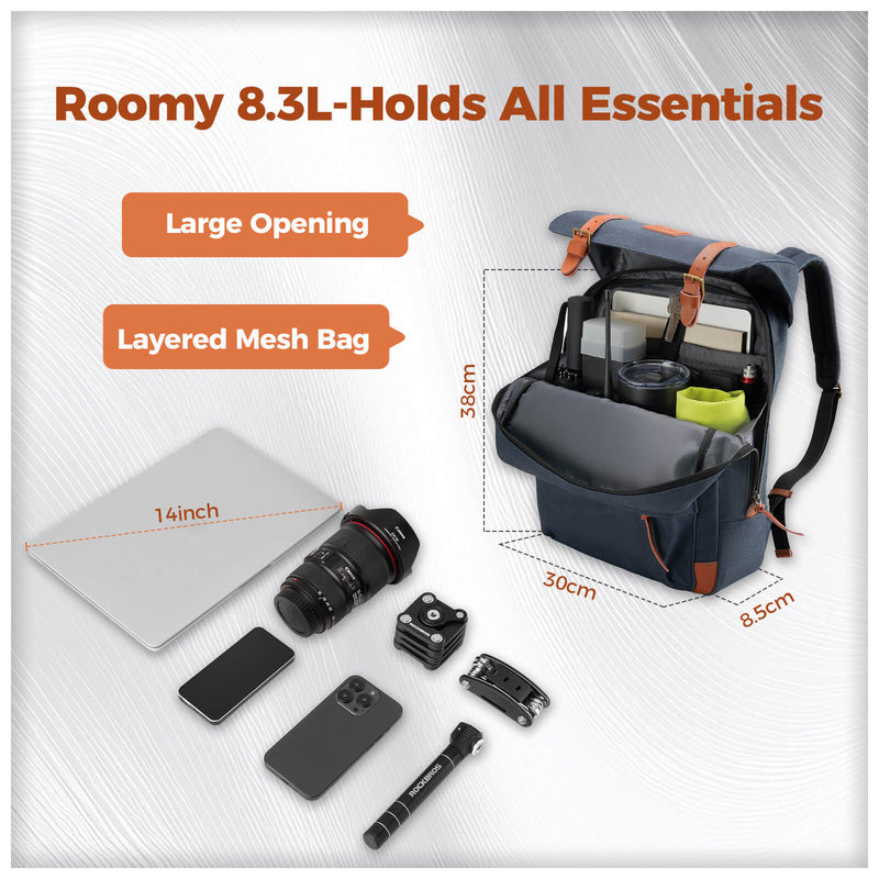 Folding Bike Handlebar Bag Backpack - 8.3L-5